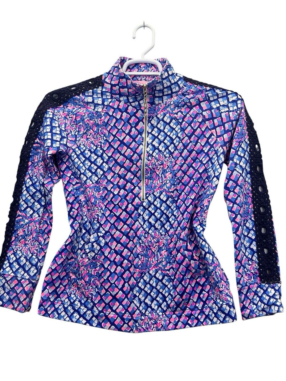 Lily Pulitzer Long Sleeve Sweater Cotton Blend Sz. XS Multicolor